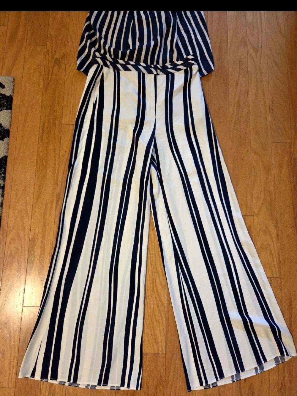 Viral Zara s Navy Striped Pant & Halter Top set NWT-Med-revole - Picture 15 of 15